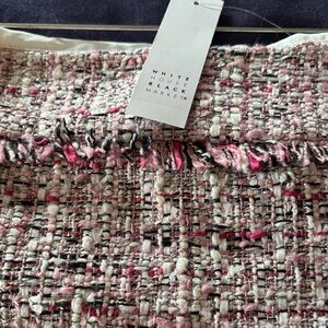 White House Black Market Tweed Mini Skirt - Pink, White, Black